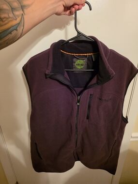 Timberland Fleece Vest Men's Size XL Maroon - Good Condition